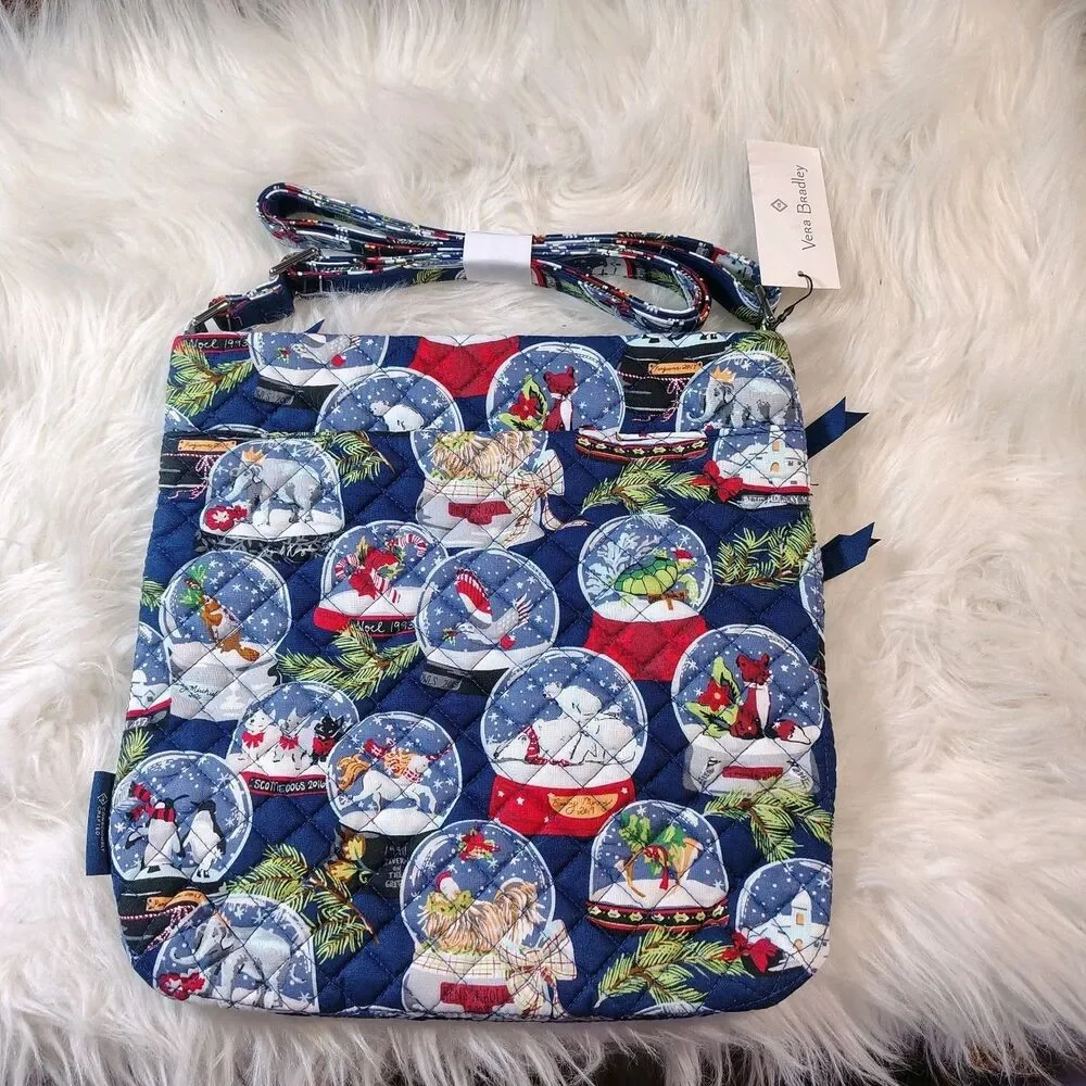 Vera Bradley Snow Globes Triple Zip Hipster  Purse NWTS